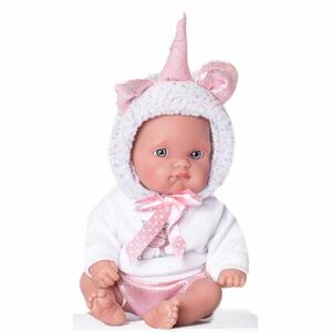 Antonio Juan 85105 Jednorožec bílý - realistická panenka miminko s celovinylovým tělem - 21 cm