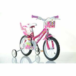 DINO Bikes - dětské kolo 14" - růžové 2017
