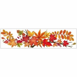 Okenní fólie pruh s podzimním listím 59 x 15 cm č.3