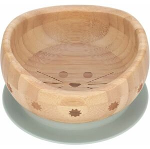 Lassig Bowl Bamboo Wood Little Chums cat
