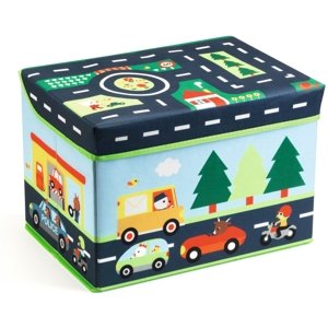Djeco Úložný box na hračky - Dopravní hřiště