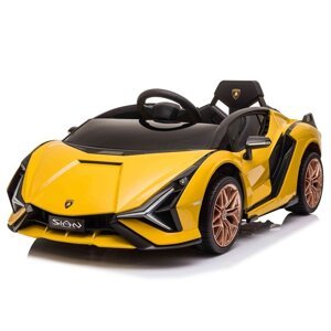 mamido Dětské elektrické auto Lamborghini Sian žluté